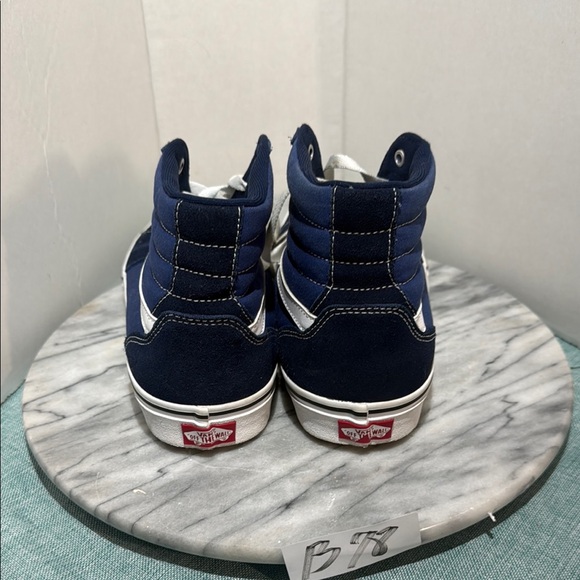 Vans Blue and White High-Top Sneakers - Picture 3 of 7